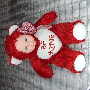 NWT Vintage ACMI Sugar Loaf Costume Kids Be Mine Plush Bear Doll Red & White